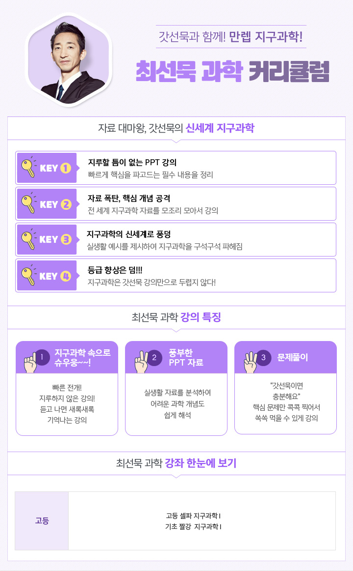 최선묵 선생님 커리큘럼